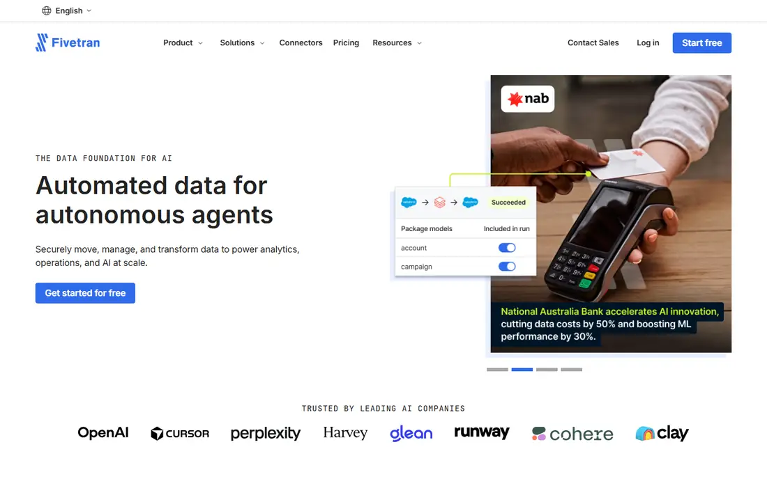 Fivetran homepage
