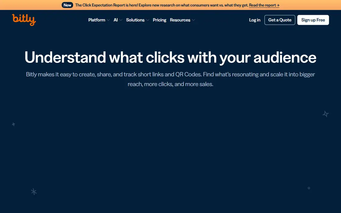 Bitly homepage