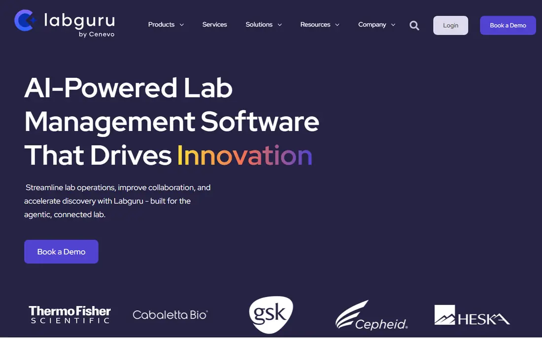 Labguru homepage