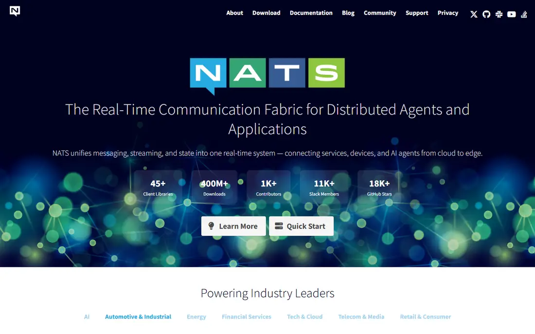 NATS homepage