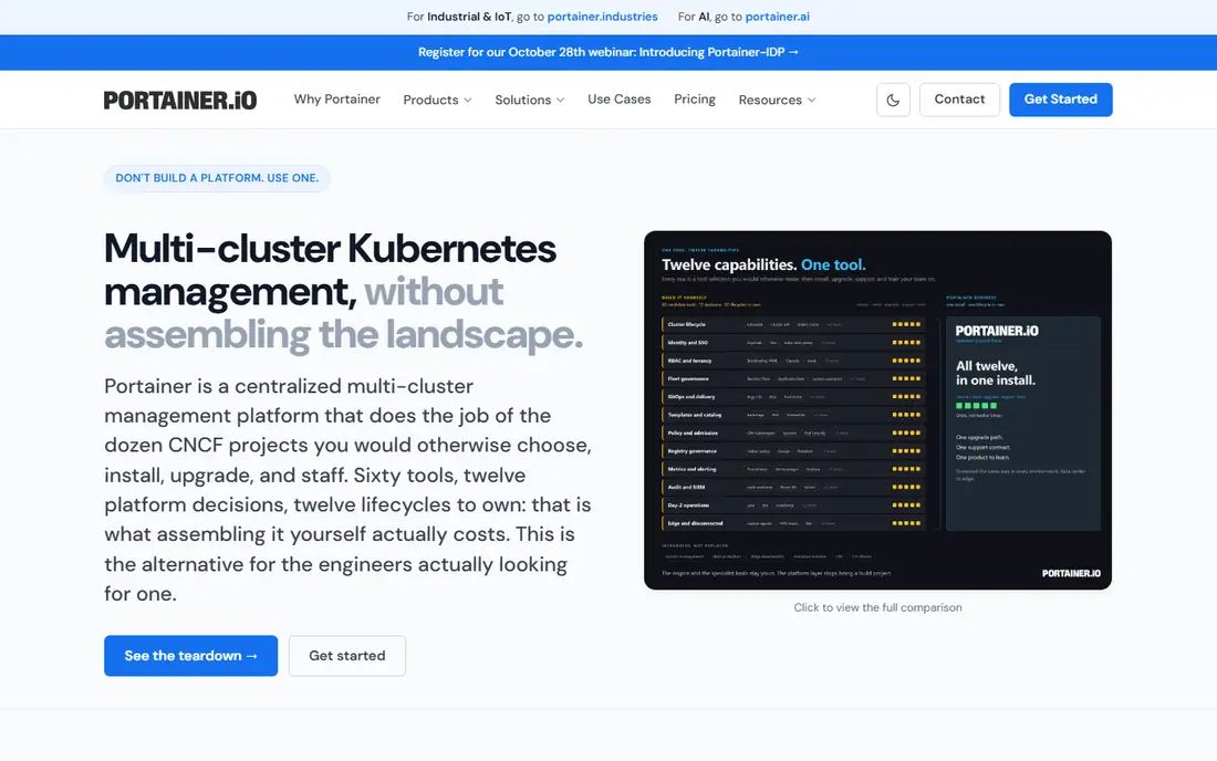 Portainer homepage