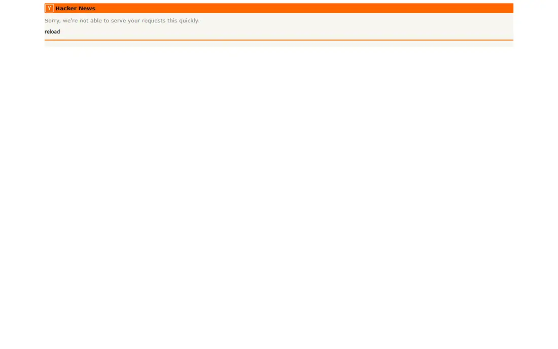 Hacker News homepage