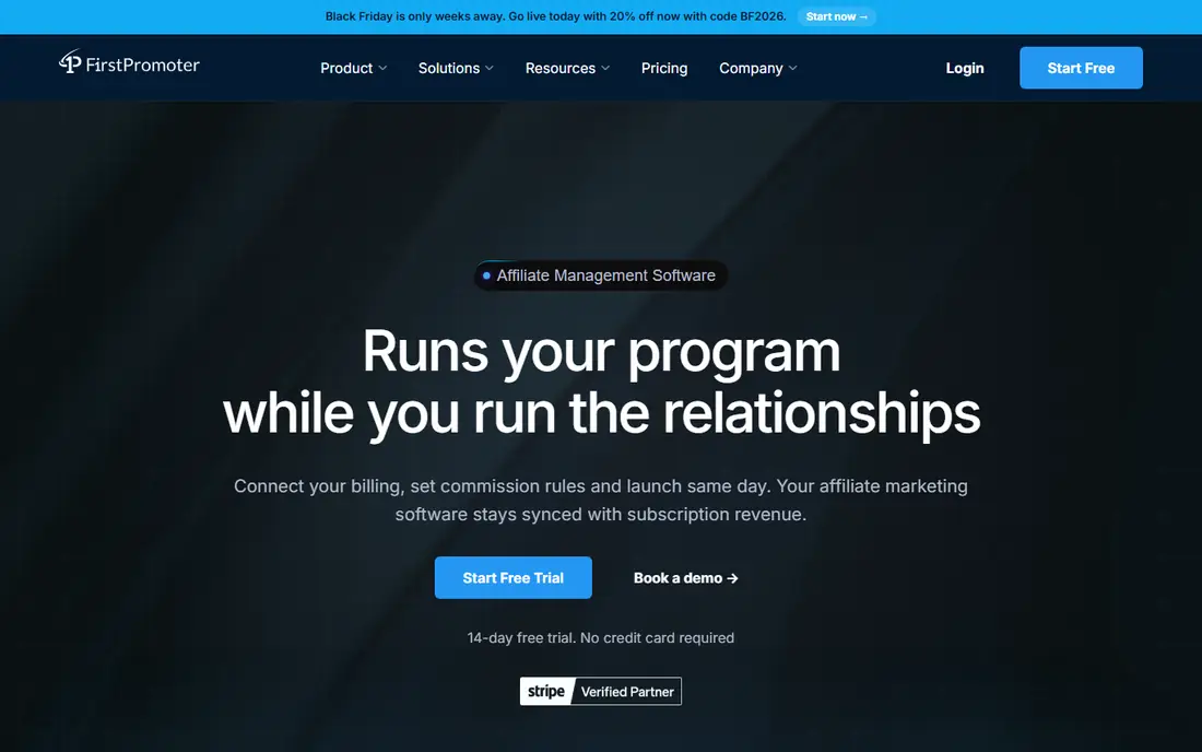 FirstPromoter homepage