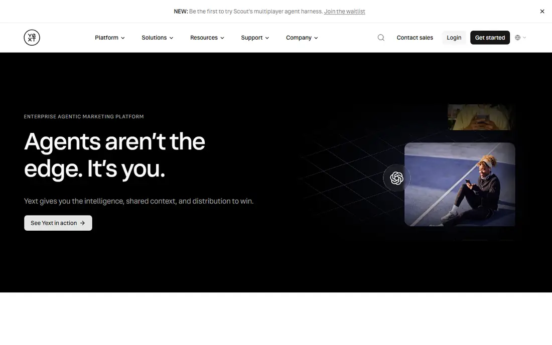 Yext homepage