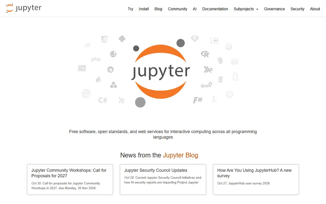 JupyterLab homepage