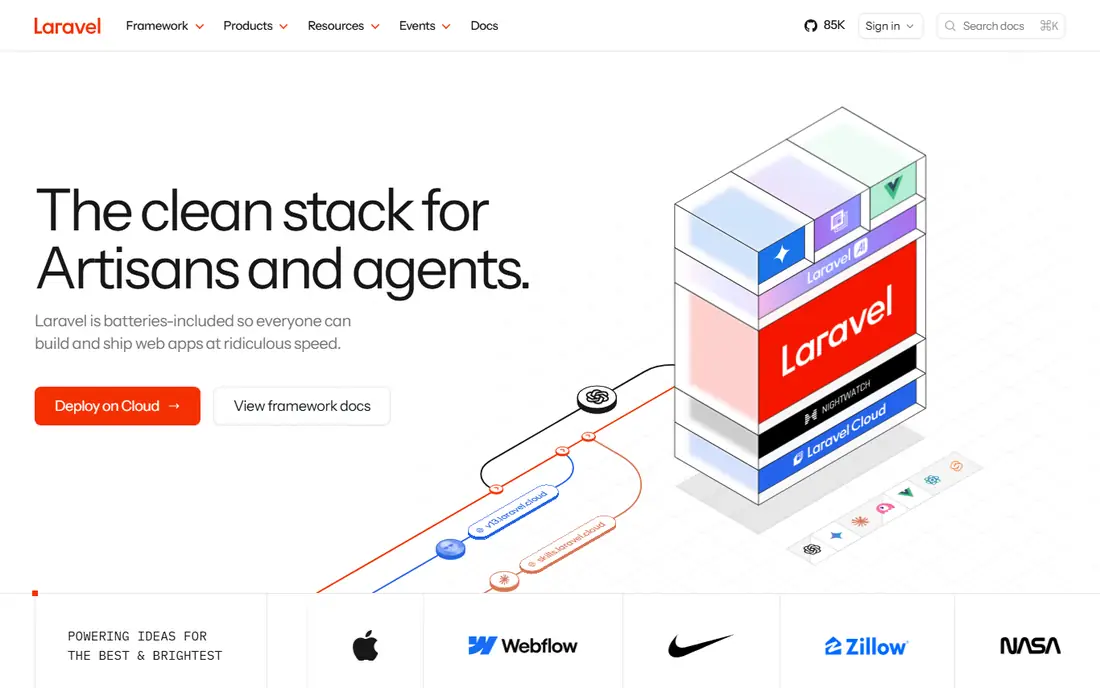 Laravel homepage
