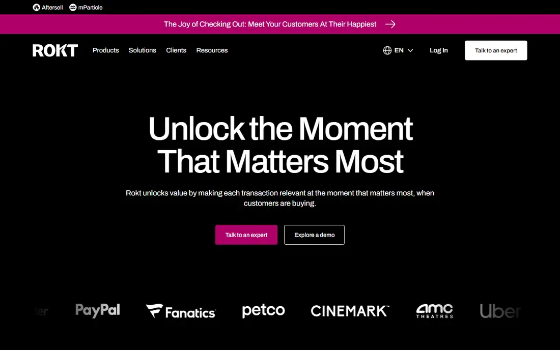 mParticle homepage