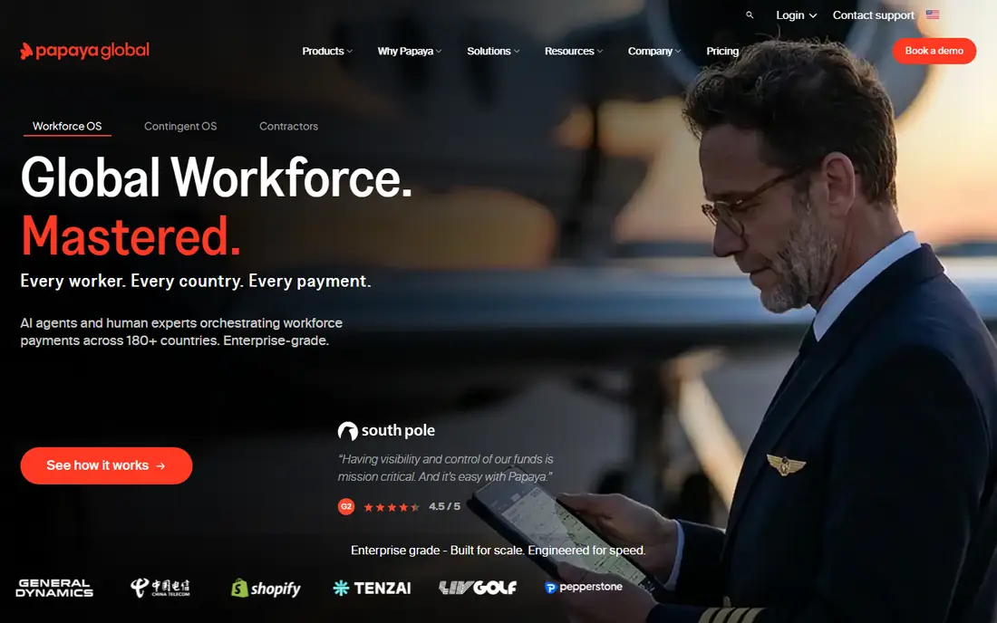 Papaya Global homepage