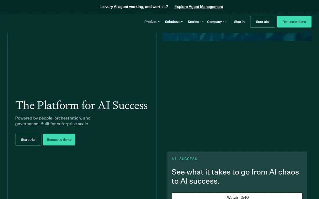 Dataiku homepage