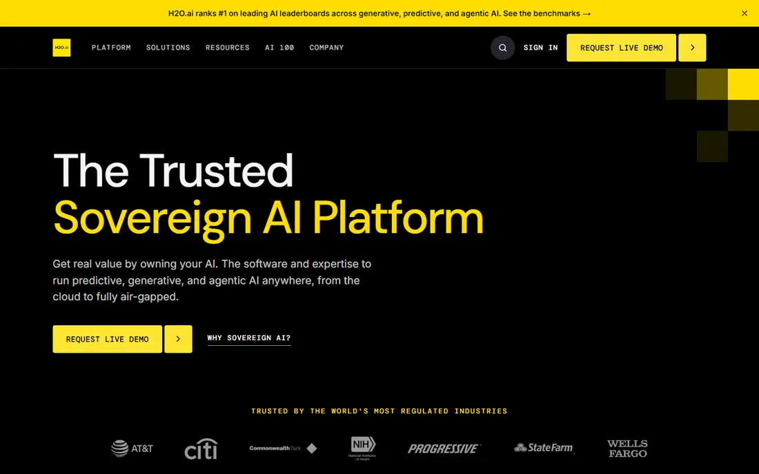H2O.ai homepage