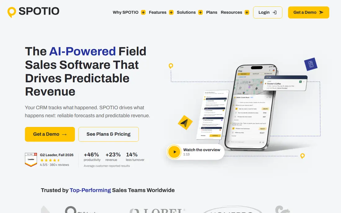 SPOTIO homepage