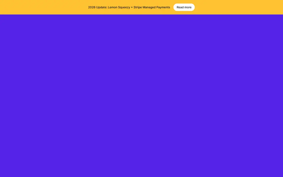 Lemon Squeezy homepage