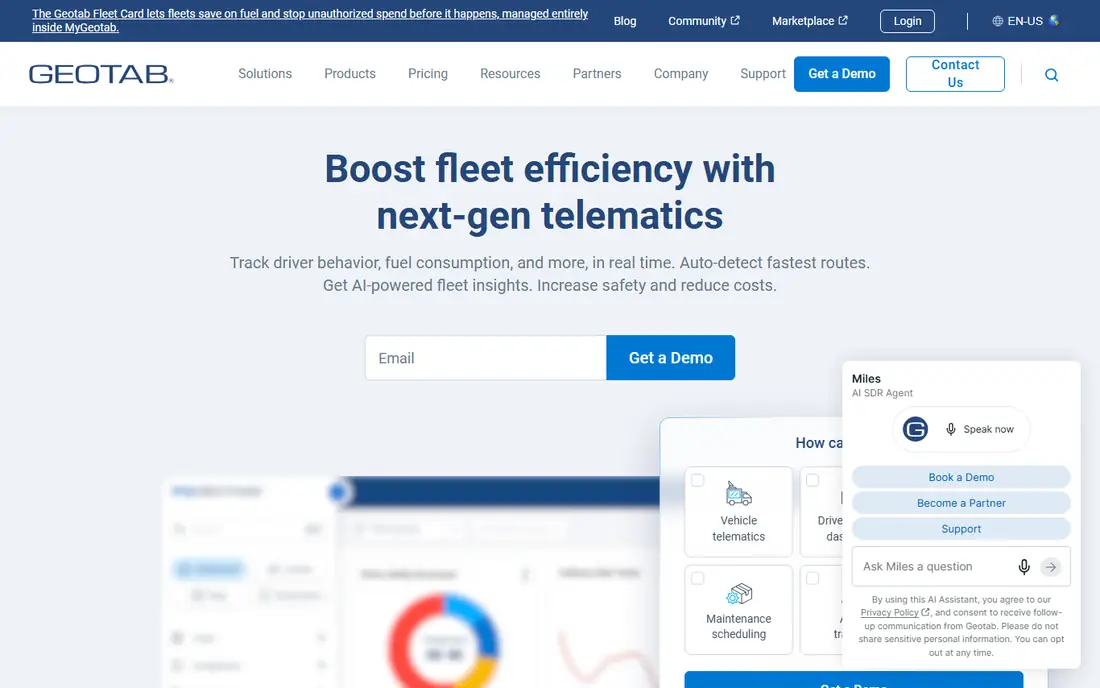 Geotab homepage