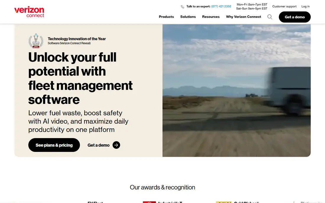 Verizon Connect homepage