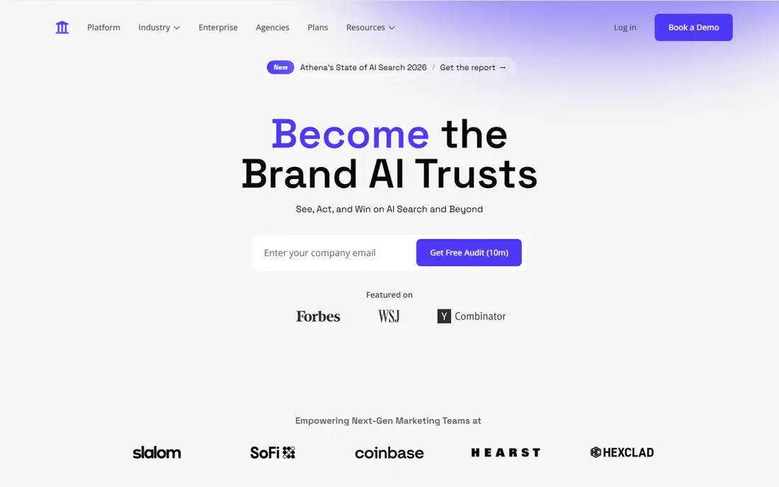 AthenaHQ homepage