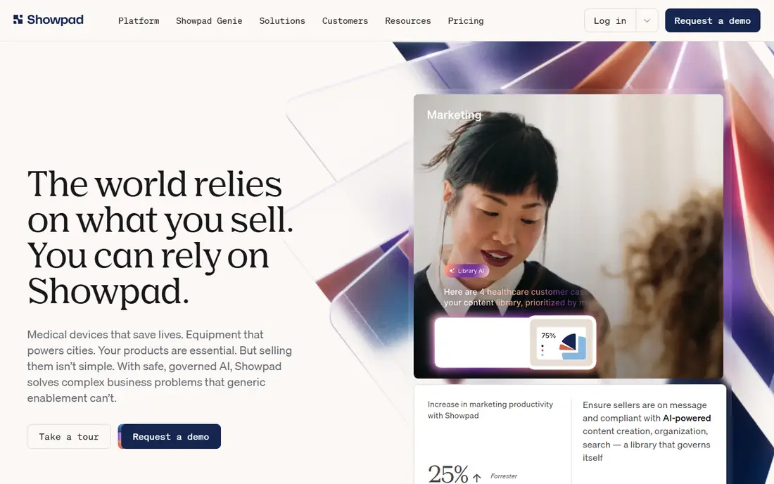 Showpad homepage