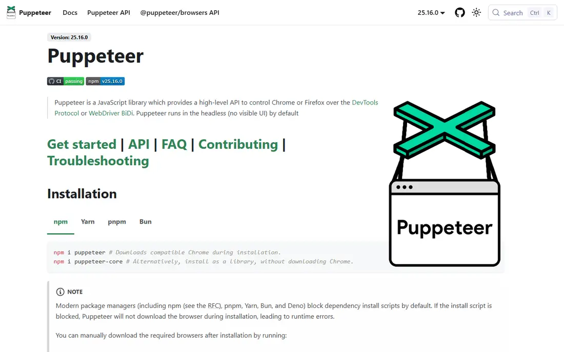 Puppeteer homepage