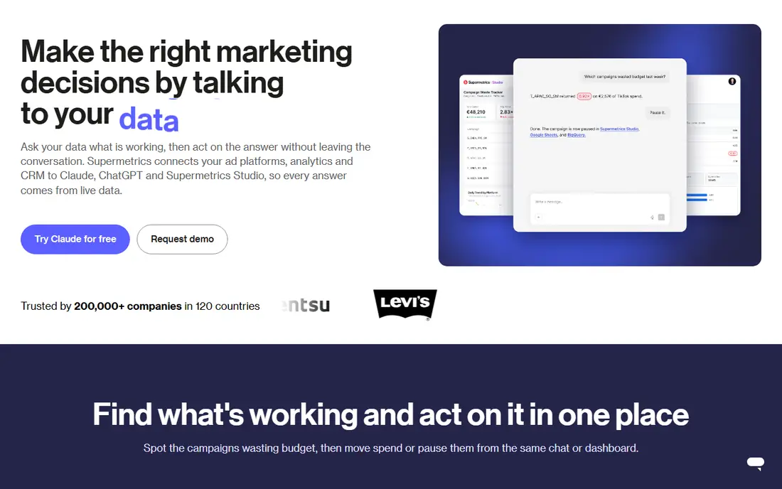 Supermetrics homepage