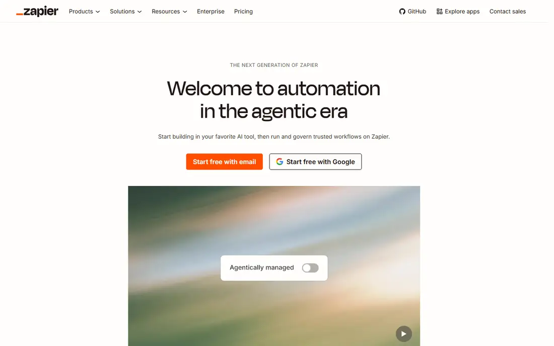 Zapier homepage