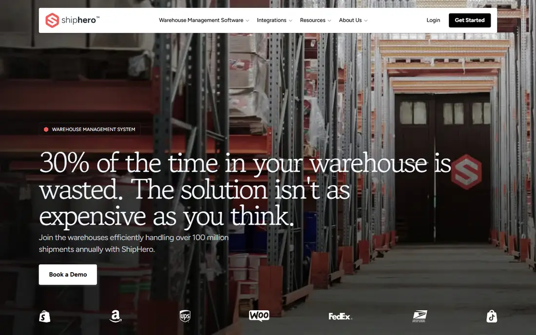 ShipHero homepage