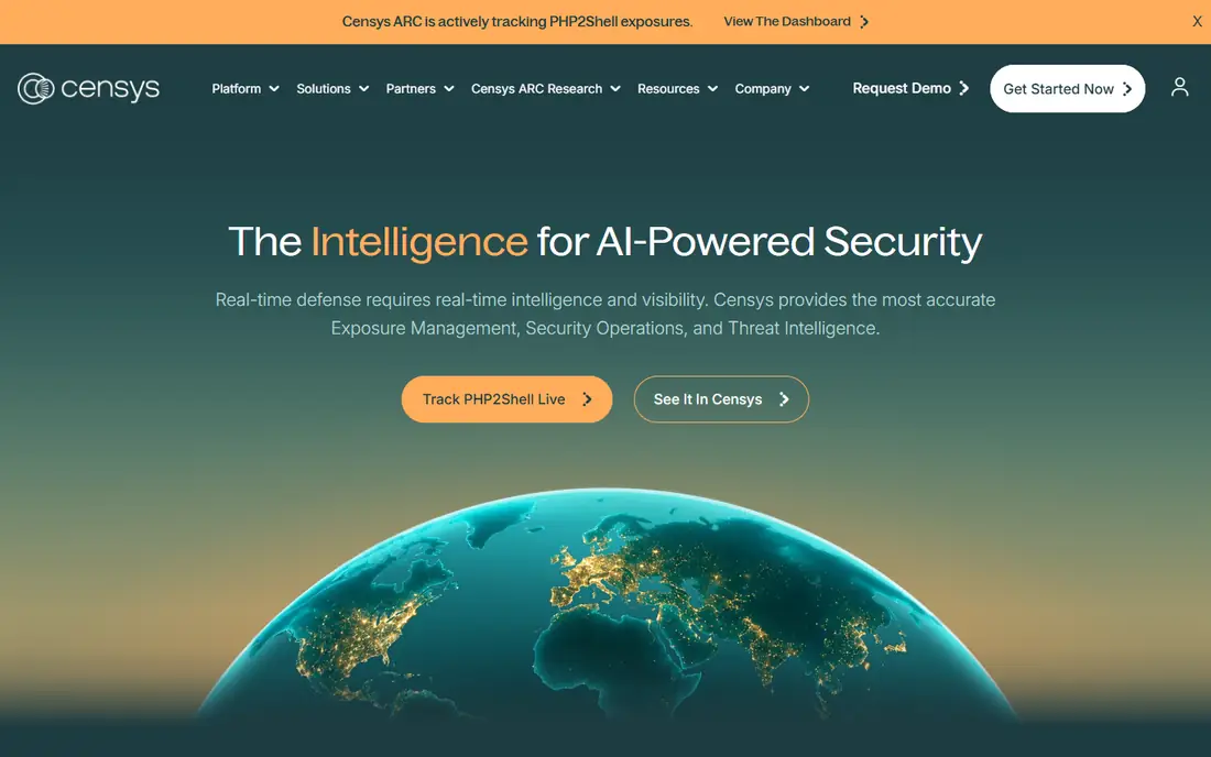 Censys homepage