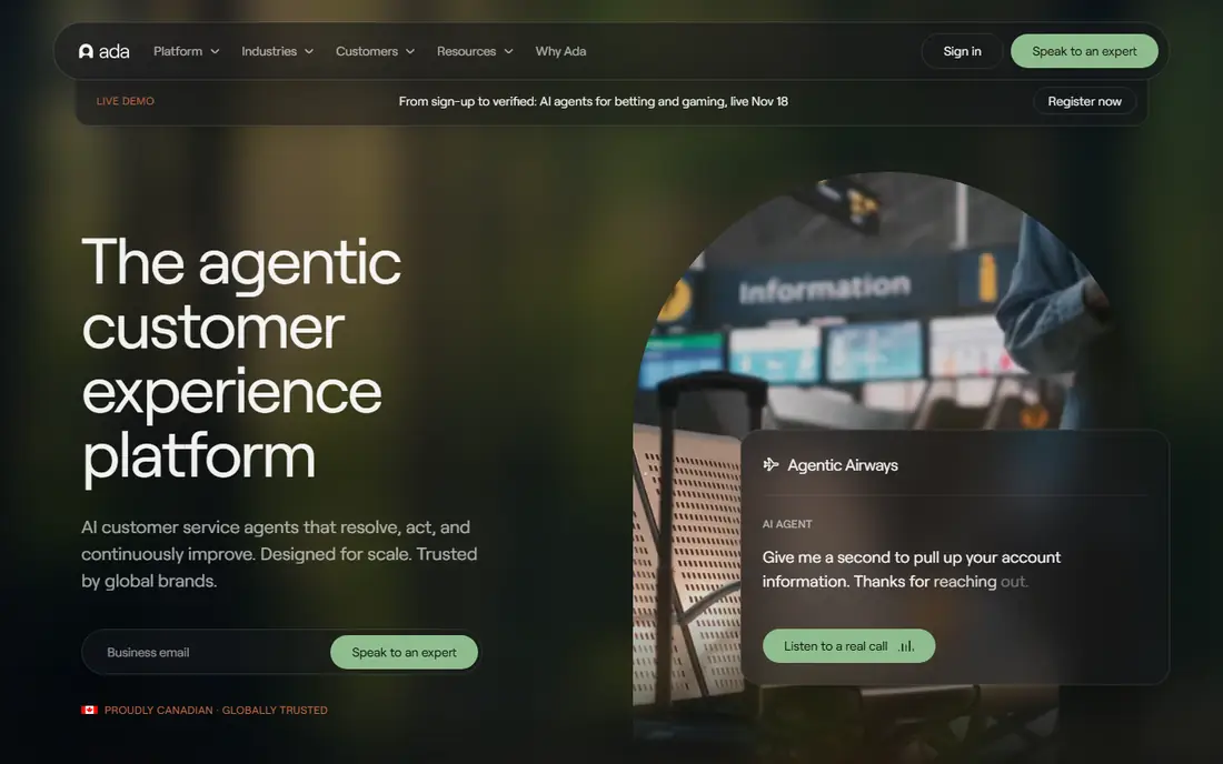 Ada homepage