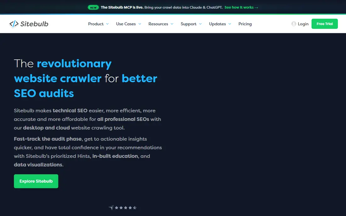Sitebulb homepage