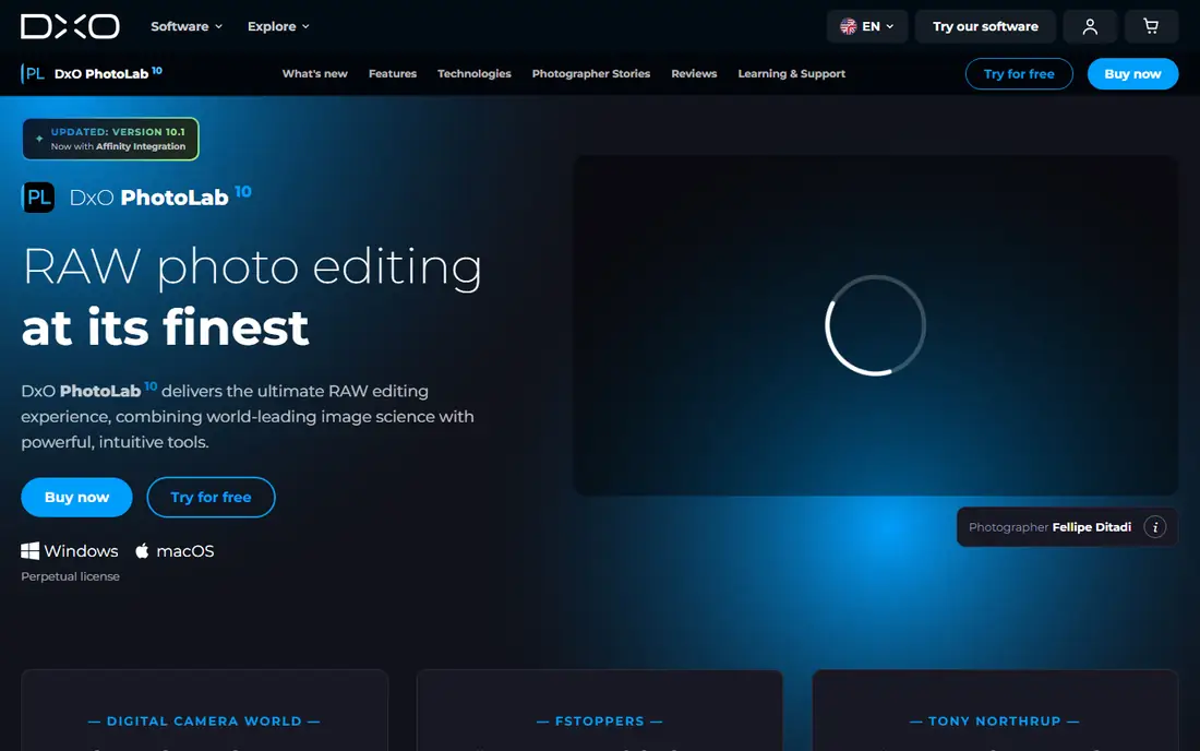 DxO PhotoLab homepage