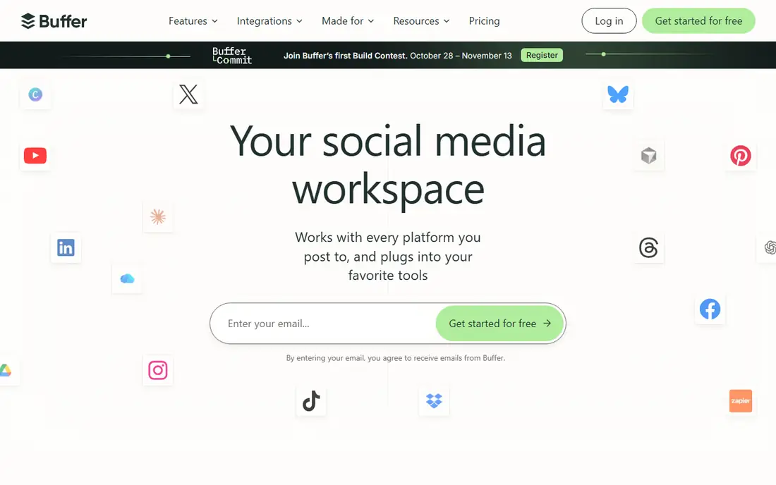 Buffer homepage