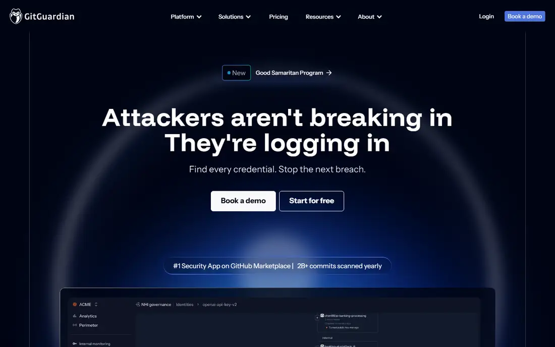 GitGuardian homepage