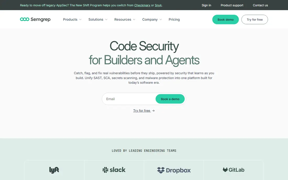 Semgrep homepage