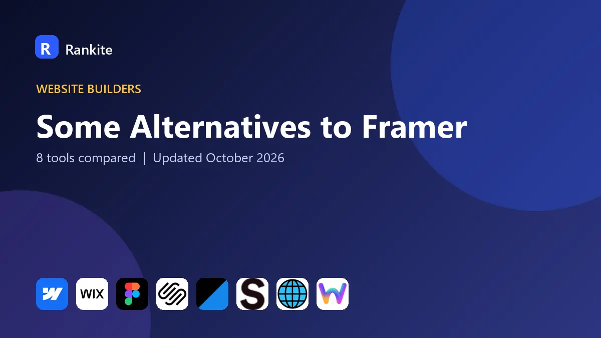 Some Alternatives to Framer in 2026: 8 Tools Compared