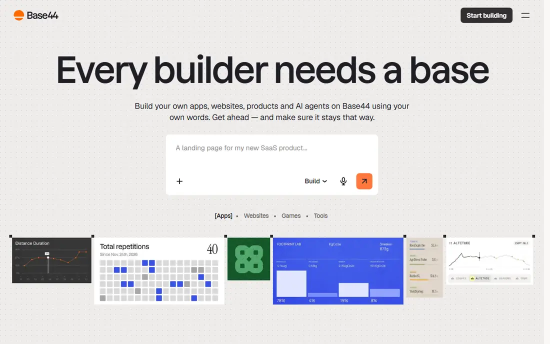 Base44 homepage