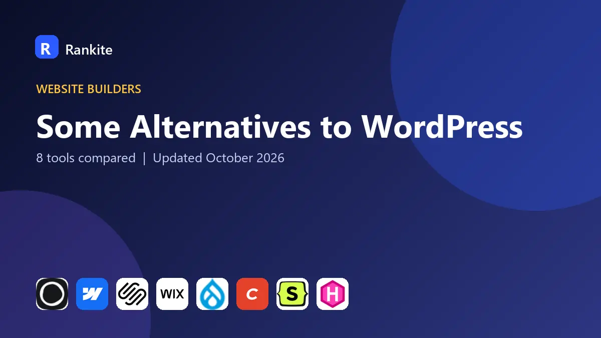 Some Alternatives to WordPress in 2026: 8 Tools Compared