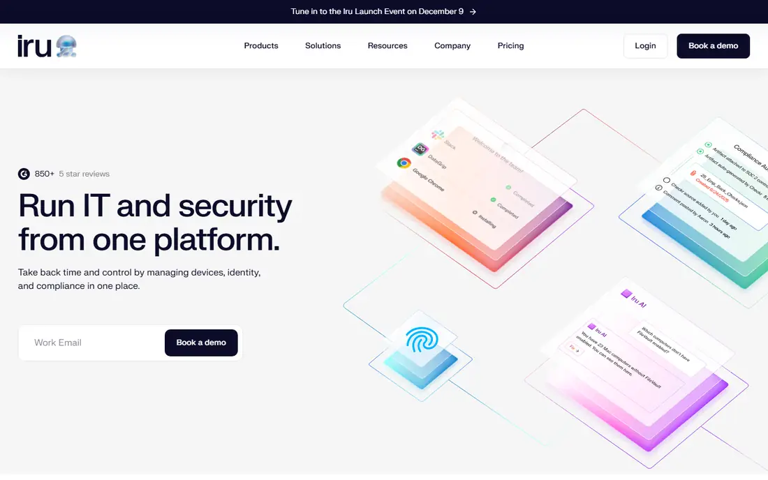 Iru homepage