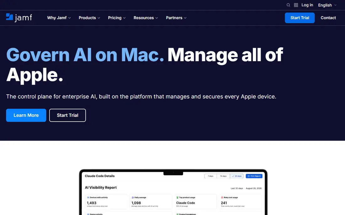 Jamf homepage