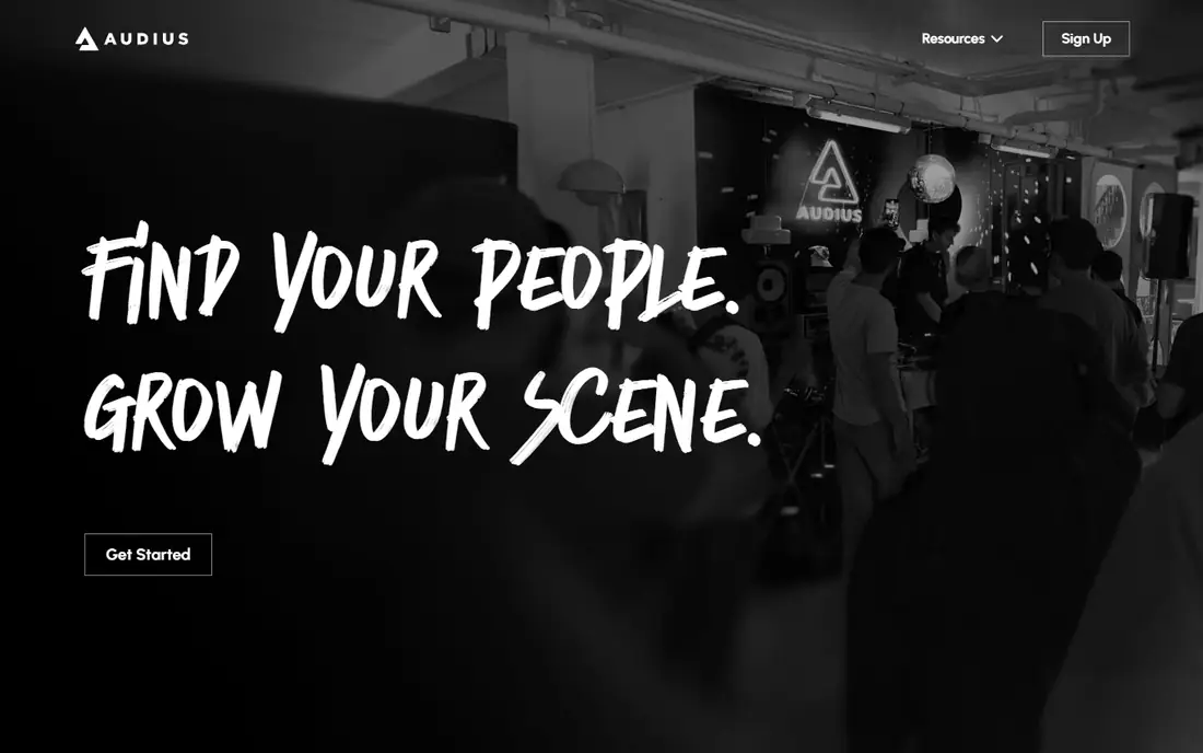 Audius homepage