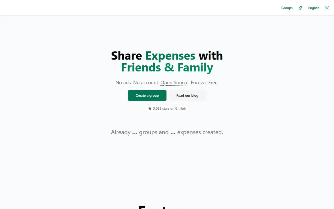 Spliit homepage