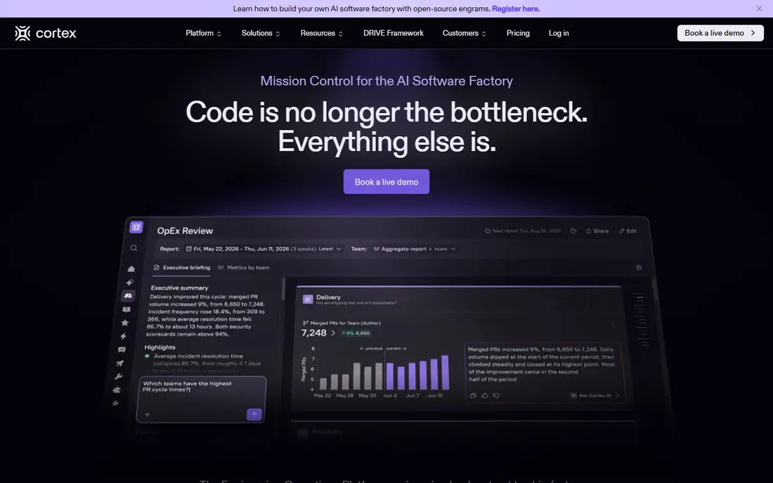 Cortex homepage