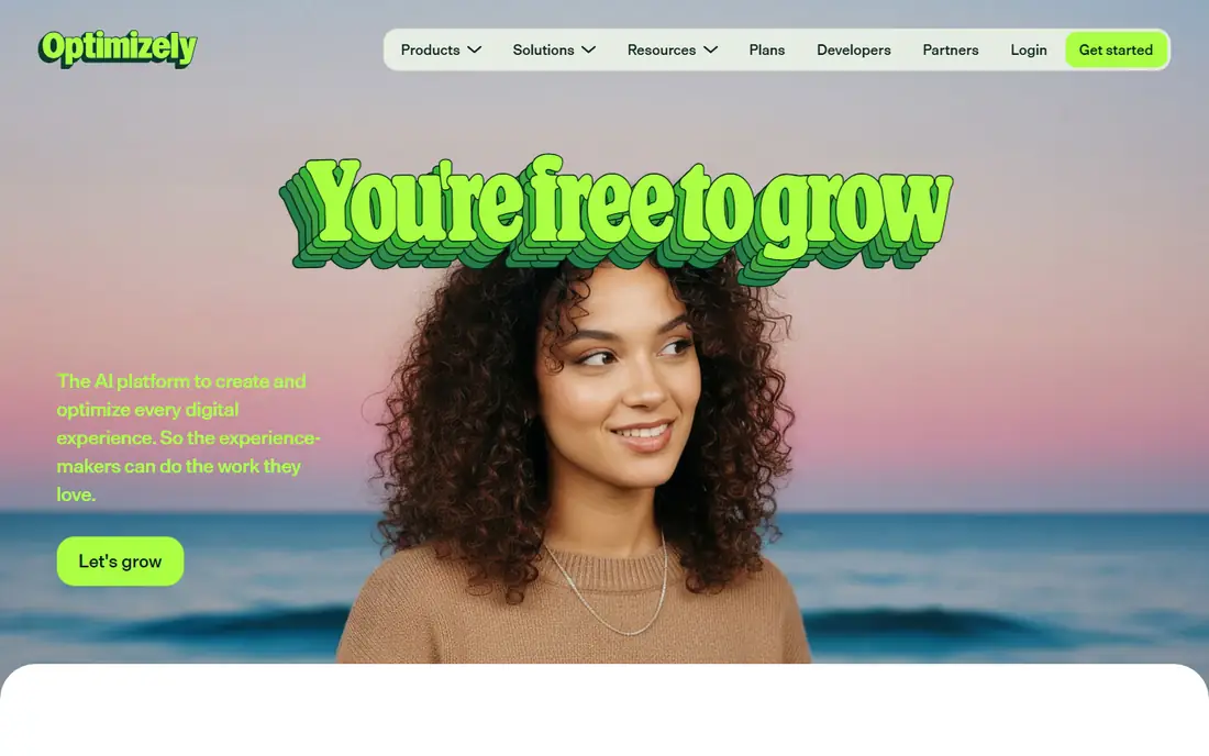 Optimizely Feature Experimentation homepage