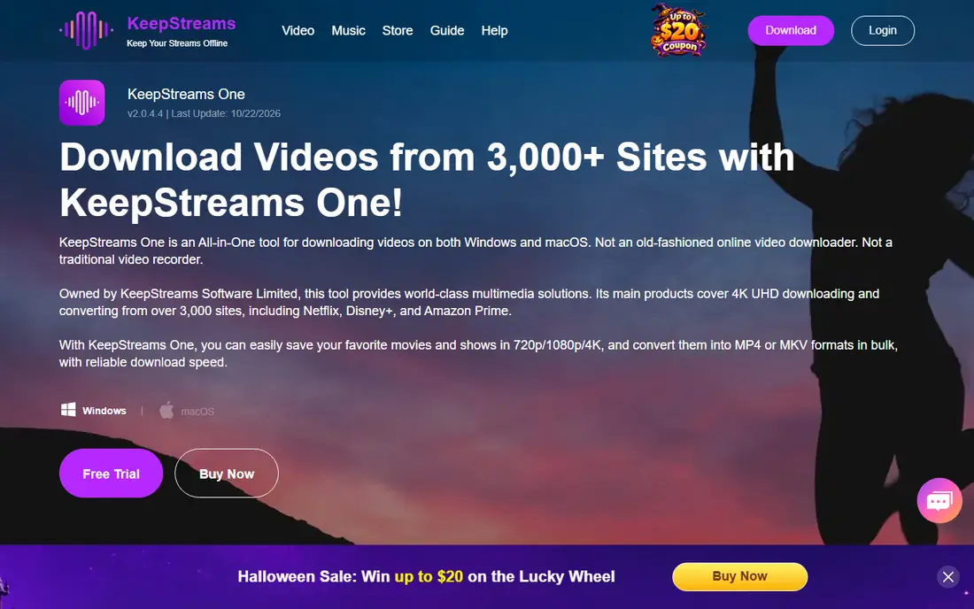 KeepStreams homepage
