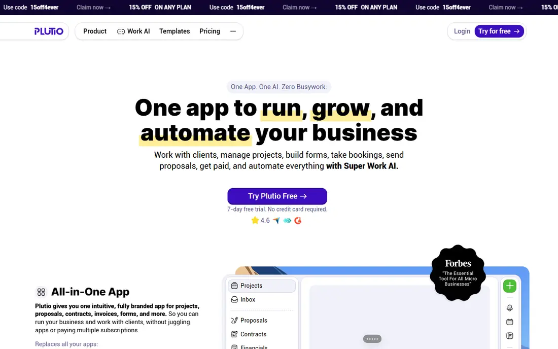 Plutio homepage