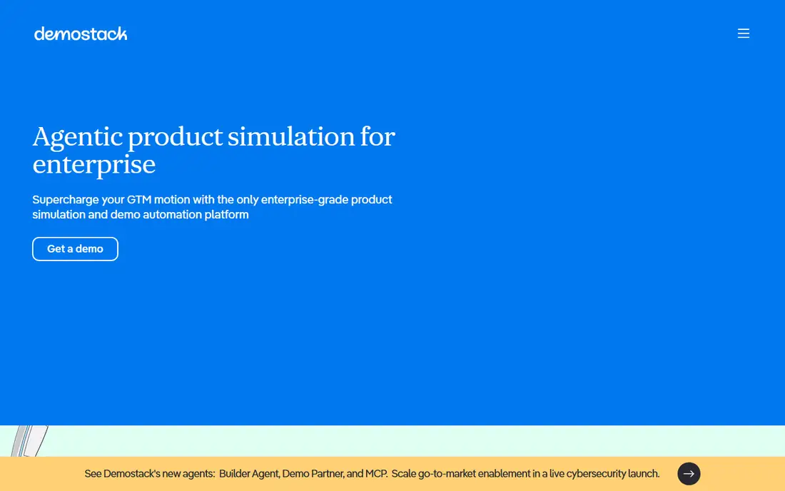 Demostack homepage
