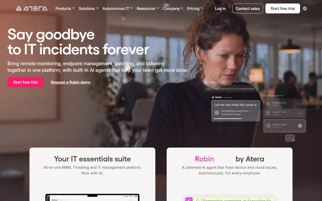 Atera homepage