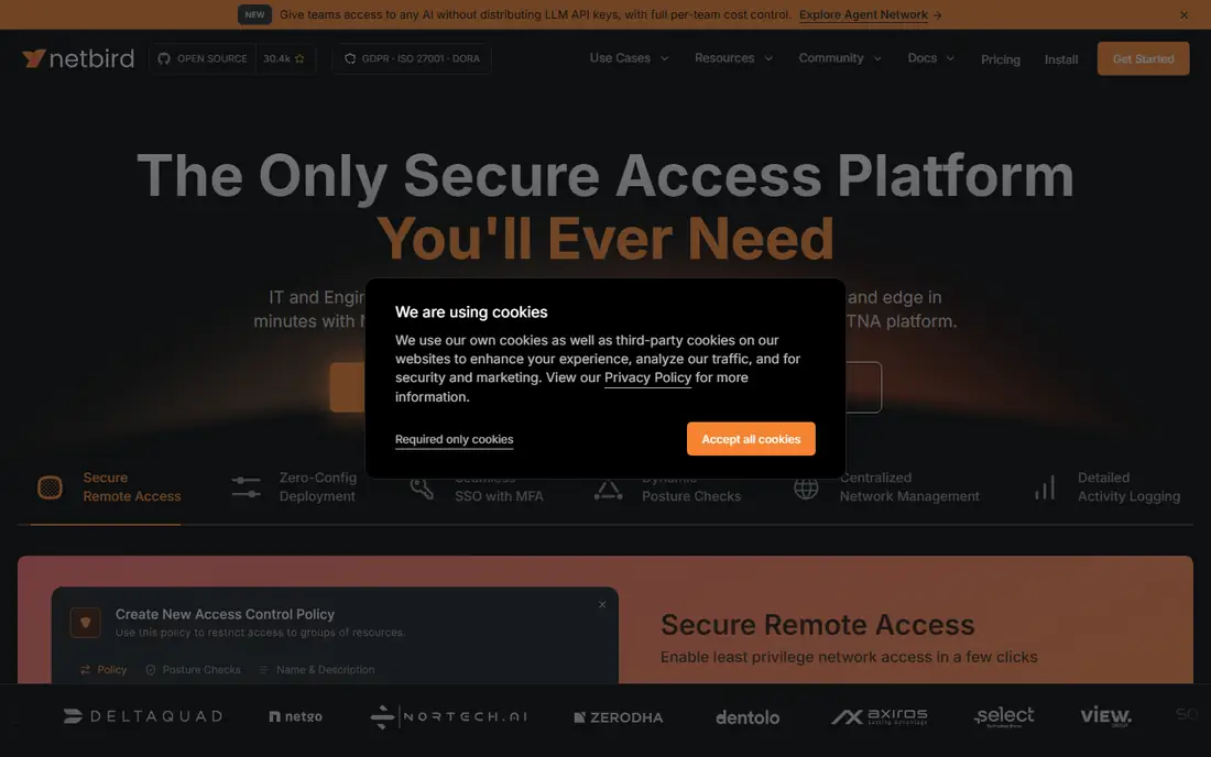 NetBird homepage