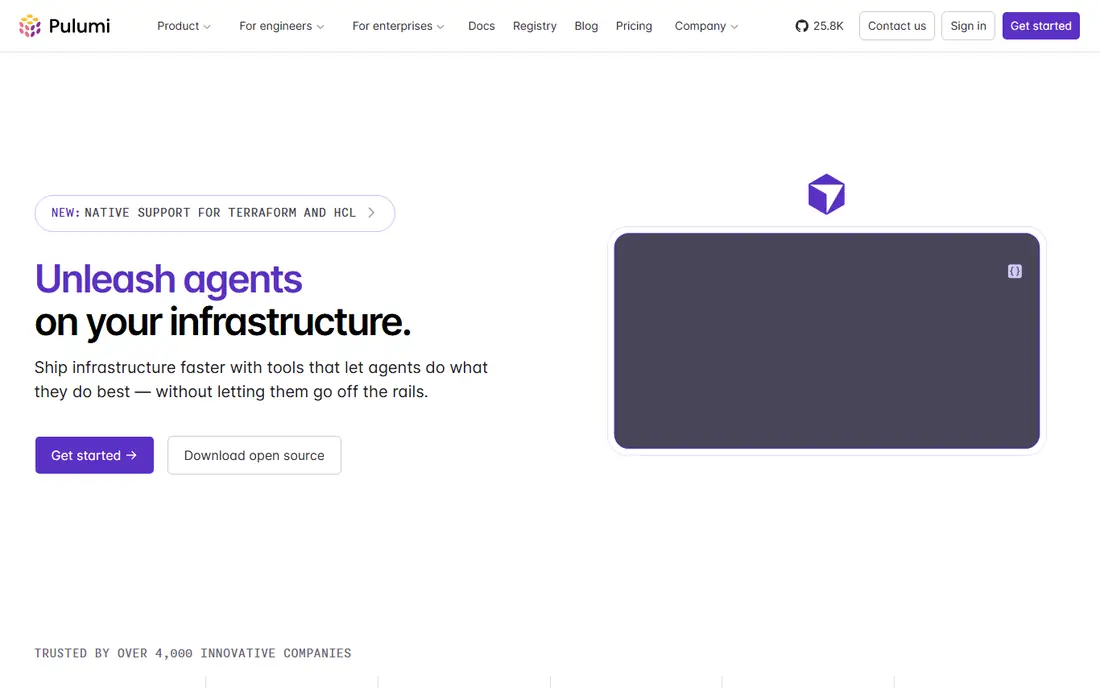 Pulumi homepage