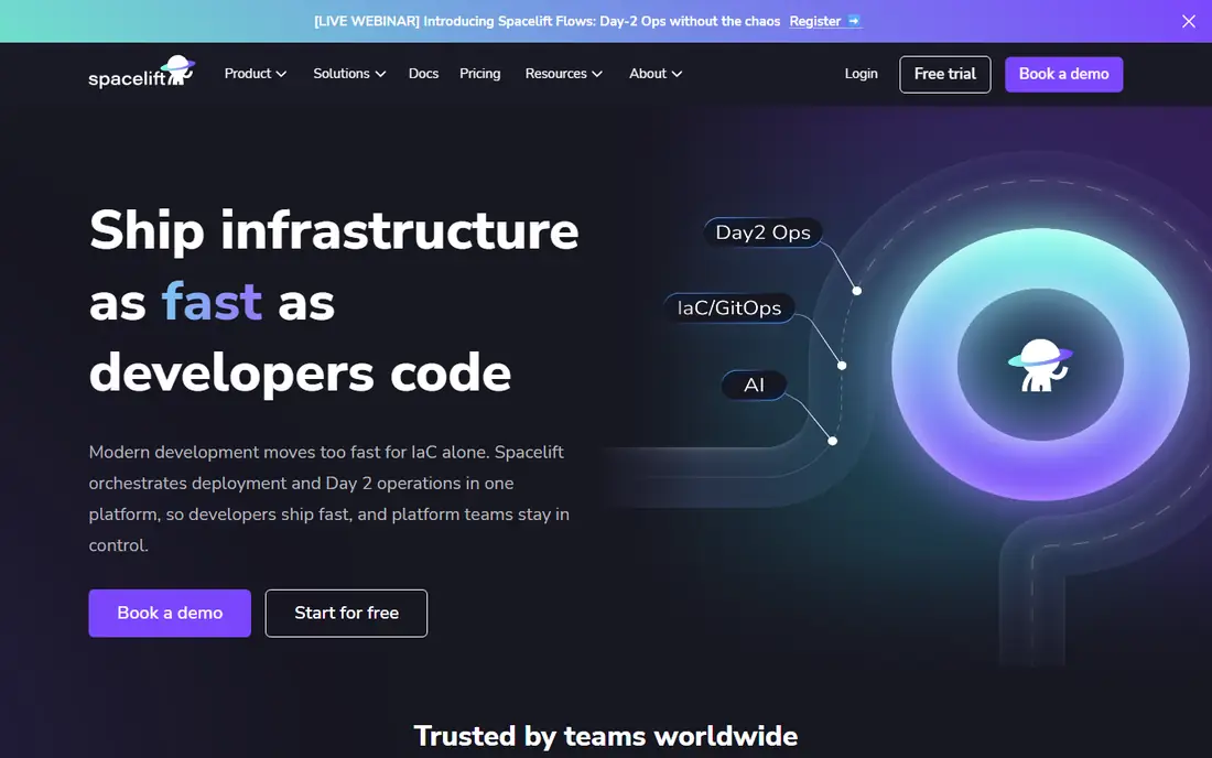 Spacelift homepage