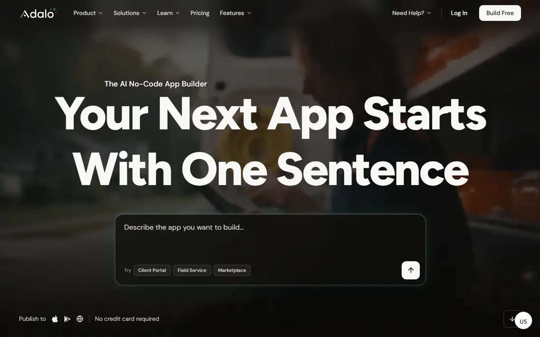Adalo homepage