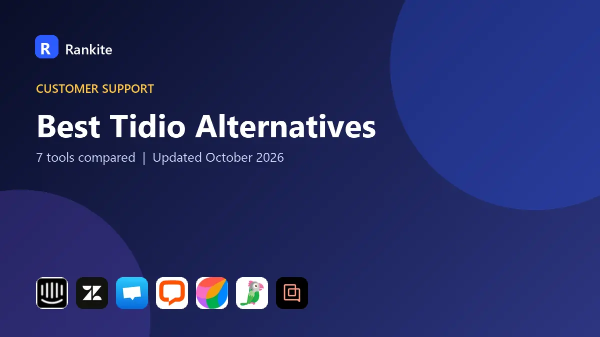 Best Tidio Alternatives in 2026: 7 Tools Compared