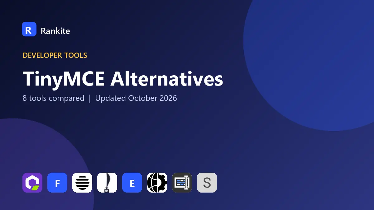 TinyMCE Alternatives in 2026: 8 Tools Compared